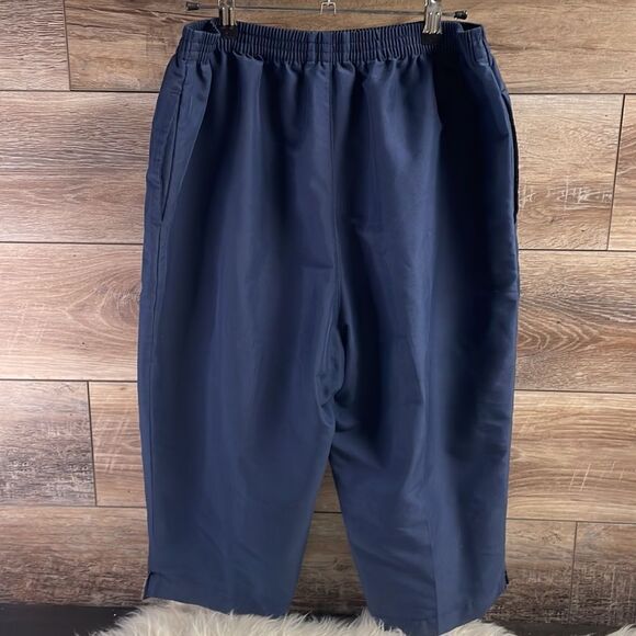 KENETH TOO Petites Elastic Waist Capri Pants PXL Navy Blue Petite X Large - Picture 3 of 5
